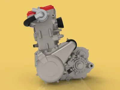 HUSQVARNA SM 630 TE 630 ENGINE MOTORCYCLES FSAE 3D model