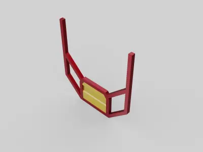 Back cab truck panel 3D model