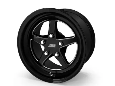 JMS Avenger Series Race Wheel 17 X 10 Black Diamond Cut Rear 3D model
