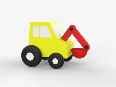 toy cars Low-poly 3D model