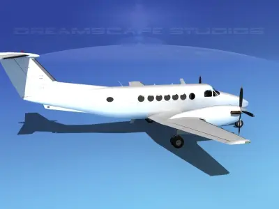 Beechcraft 350 King Air Bare Metal 3D model