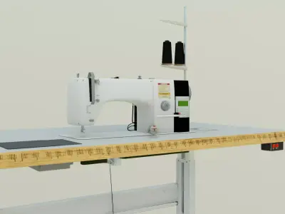 Sewing Machine  Low Poly PBR Game Ready 3D Model Low-poly 3D model