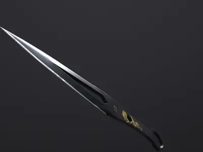 Free Download Knife Kunai Free low-poly 3D model