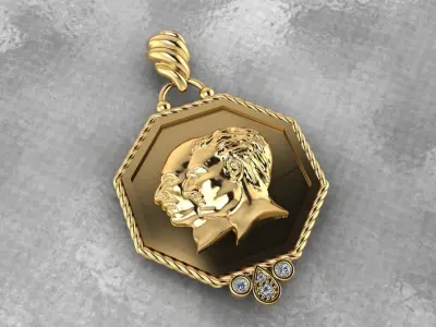 Pendant Pahlavi 3D print model