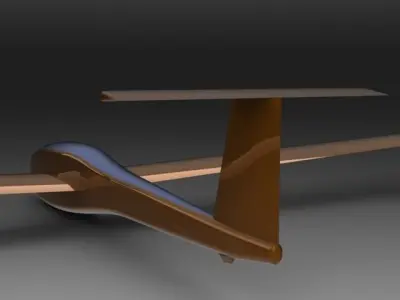 Airplane glider Free 3D model
