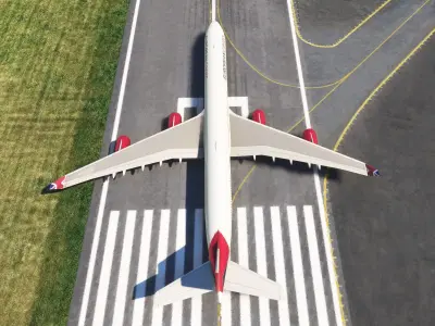 Airbus A340-600 European Cargo 3D model Low-poly 3D model