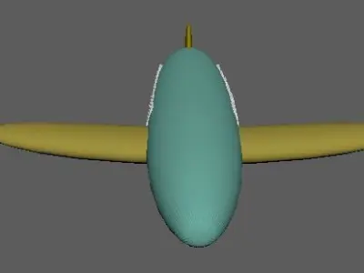 Cartoon Plane Low-poly 3D model Low-poly 3D model