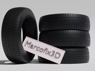 detailed tire  Free 3D model