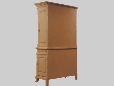 Wooden cupboard Model Low-poly 3D model