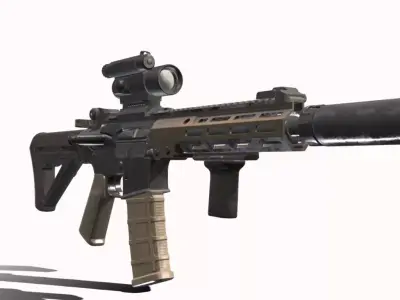M4A1 SEU EX Low-poly 3D model