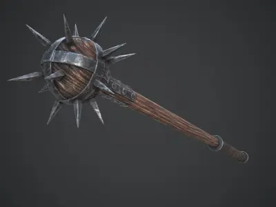 Medieval Morgenstern Low-poly 3D model