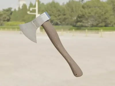 Wooden Axt 3D model