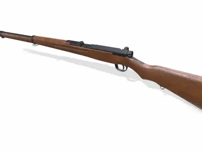 Arisaka Type 38 Bolt Action Rifle Low-poly PBR Low-poly 3D model