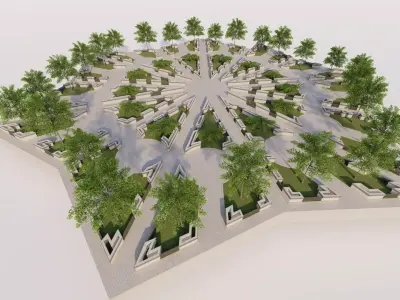 public park-Private Park Landscape 3D model purchase