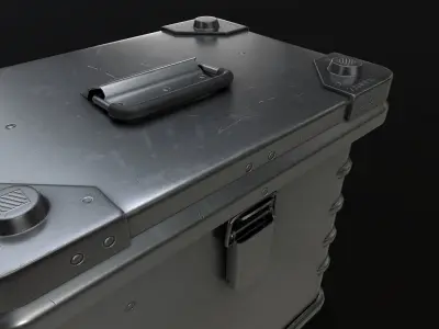 Metal Box Unpainted 3D Model Low-poly Low-poly 3D model
