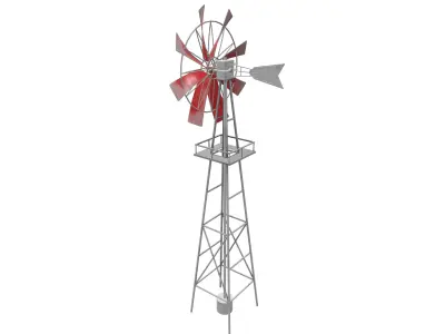 Wind Mill  Low-poly 3D model