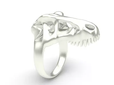 T-Rex Skull Ring 3D print model