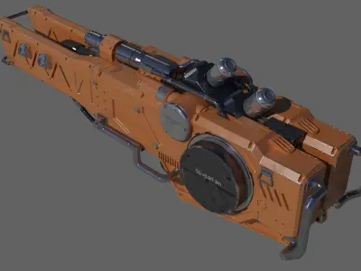 ShotGun futuristic weapon 3D model