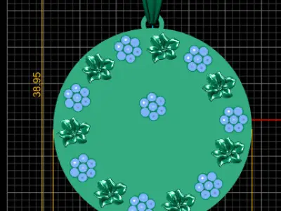 train pendant design 3D print model