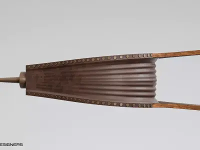 Medieval Blacksmith Bellows Low-poly 3D model