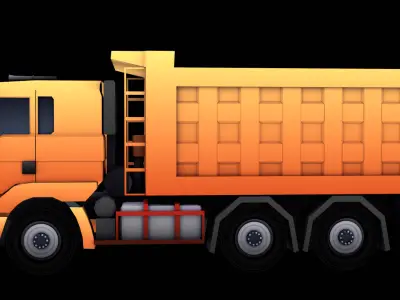 Low poly Dump Truck Low-poly 3D model