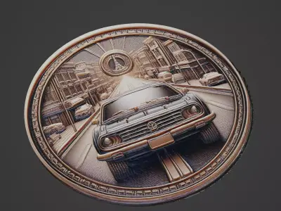 Car Pendant Medallion 3D print model