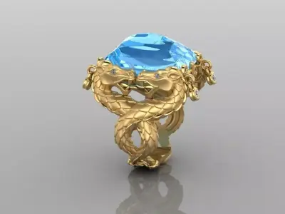 Dragon ring 3D print model