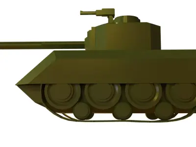lowpoly tank Free low-poly 3D model