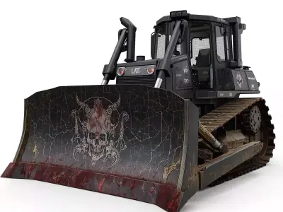 Gothic And Haunted Industrial Vehicles 3D Collection 3D Model Pack