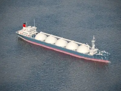 Oil Tanker 3d model  Vray Corona renderer 3D model
