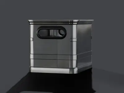 Aluminum Container 001 XS 3D model