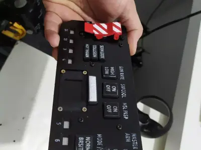 3D printable F-14 ACM panel with electronics compatible 3D print model