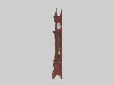 Grandfather Clock Model Low-poly 3D model