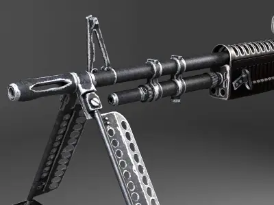 M60 machine gun 3D model 2
