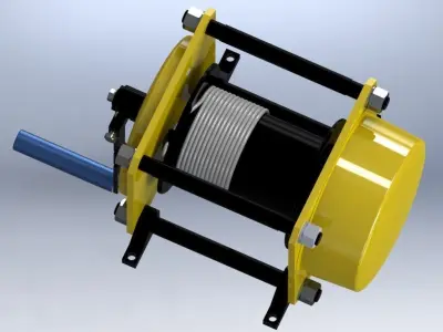 winch capacity 500 kg 3D model