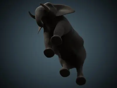 Elephant 1 Lowpoly Low-poly 3D model