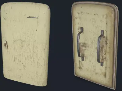 Post-Apocalypse Shield Fridge-Dnipro Low-poly 3D model