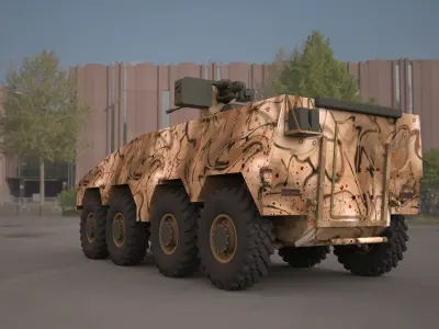  Boxer 8x8 military vehicle 3d model 3D model
