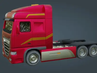 Truck - Low Poly - Game Ready - PBR Low-poly 3D model purchase