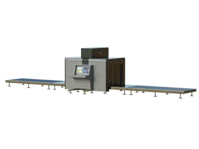 Airport Security X-ray Conveyer Low-poly 3D model