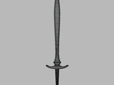 Elven Sword Low-poly 3D model buy