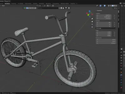 BMX Bike GameReady 3D Model Blender C4D 3ds Max Maya FBX OBJ Low-poly 3D model