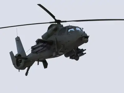 China Armed Helicopter WZ19 3D model