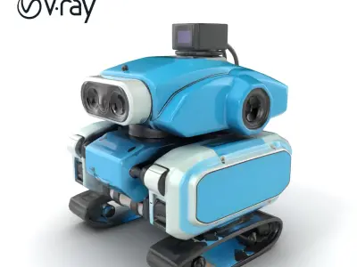 Underwater Maintenance Droid Streamlined Profile model pack Low-poly 3D model