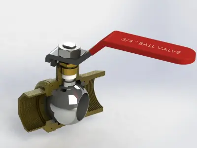 Ball Valve 3D model by duterg from CGTrader
