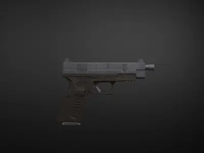 Springfield XDM 9mm pistol Low-poly 3D model