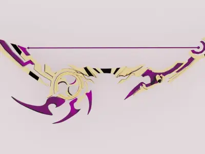 Bow model genshin impact  Low-poly 3D model