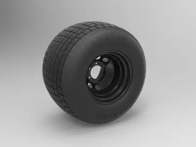 Wheel from Batpod 3D model