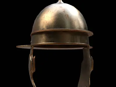 Roman Helmet 02 Low-poly 3D model