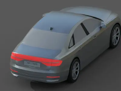 Low-Poly Car No 1 Free low-poly 3D model